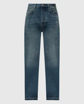 AMIRI Jeans blu effetto used con logo AMDNGH1038