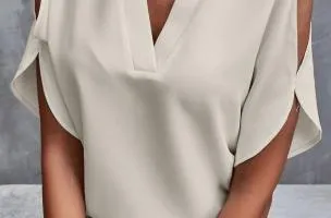 Blusa elegante ampia con scollo a 