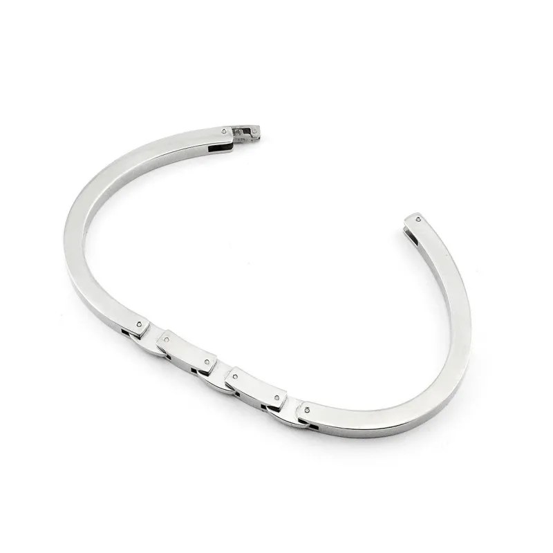 Bracciale uomo a manetta in acciaio 316L
