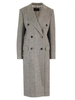   Etro  Cappotto lungo spina di pesce  