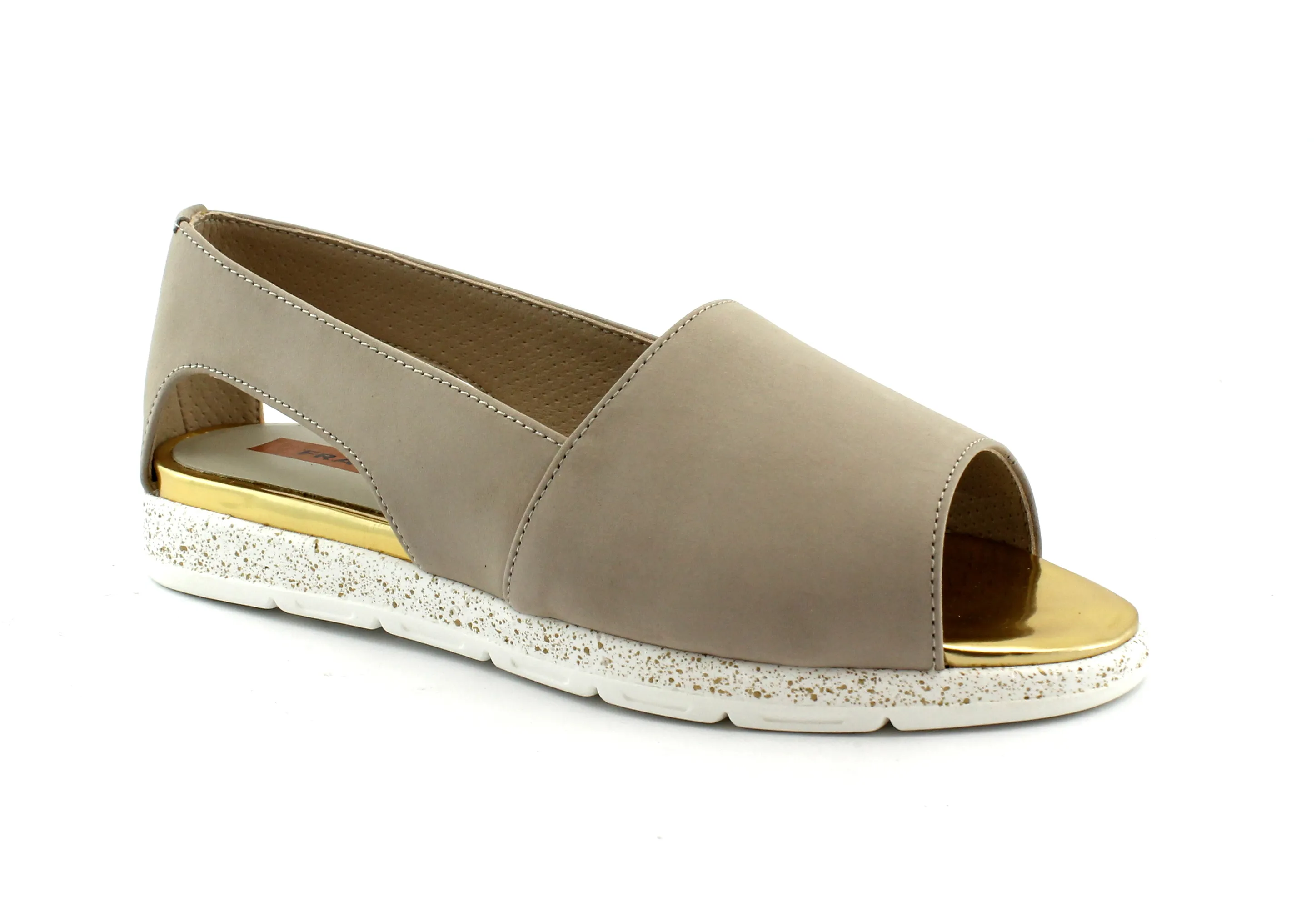 FRAU 51G5 panna beige scarpe sandali donna punta aperta pelle