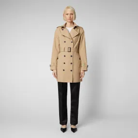 Impermeabile donna Audrey beige scuro