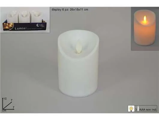 LUMINO C/MOVIMENTO FIAMMA BATT.10CM BIANCO ART.LED-34XYB-PW/WHITEç