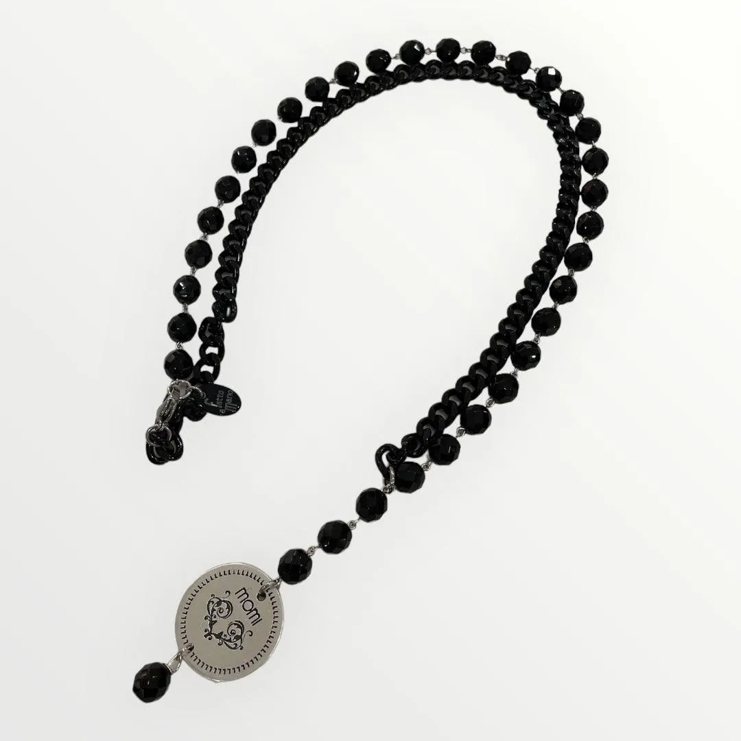 MOMI - COLLANA FRANCESCA NOTTE LUNGA MEDAGLIA