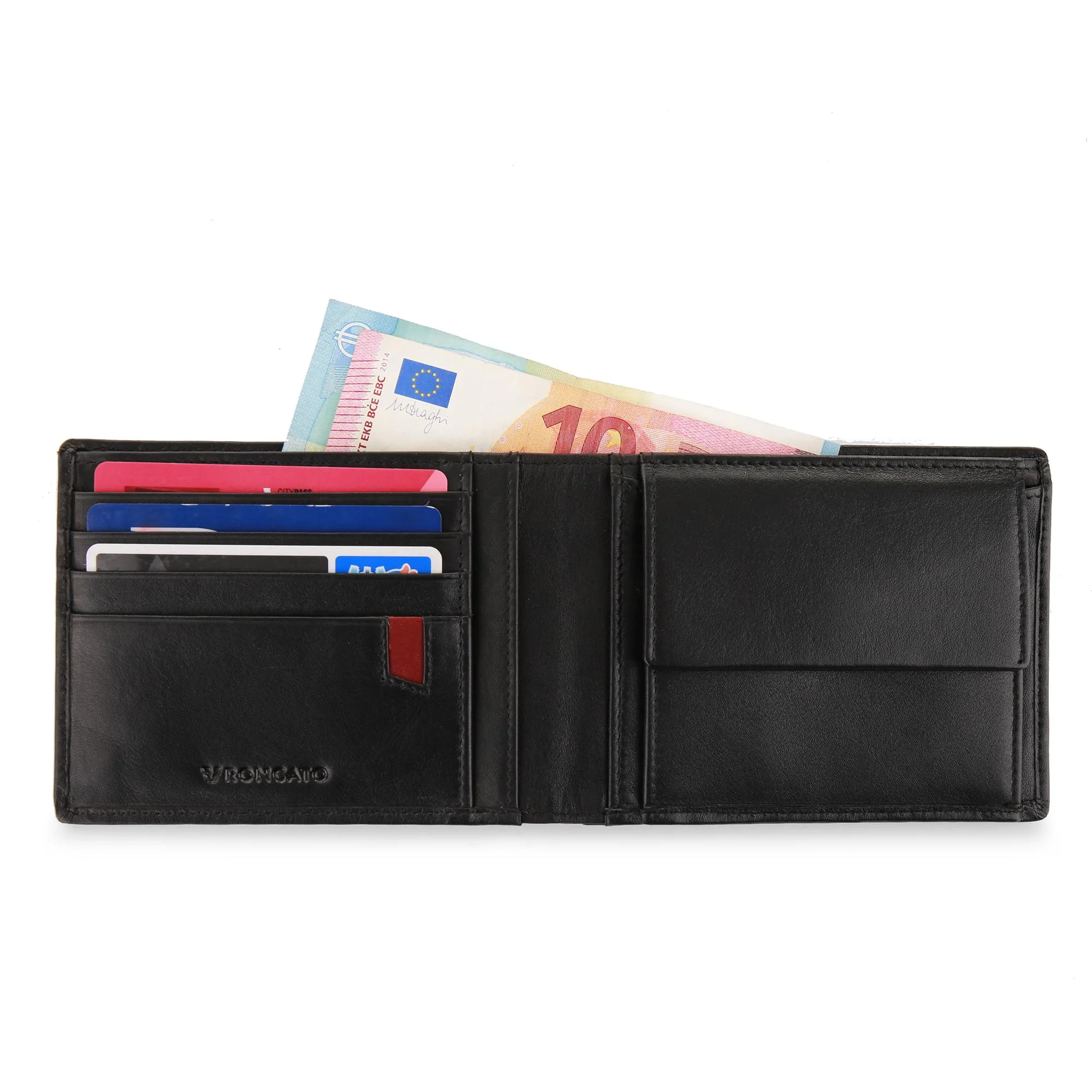 PORTAFOGLIO UOMO PASCAL RONCATO CON PORTAMONETE NERO 41290101-01