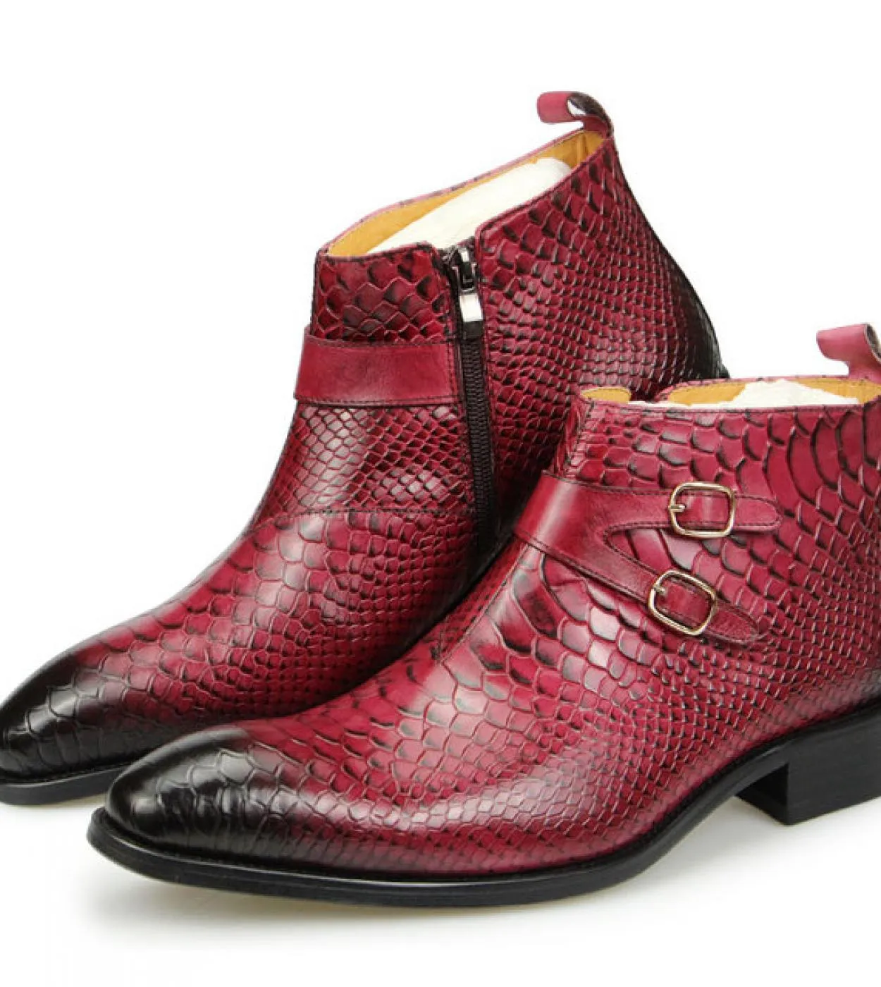 Scarpe eleganti da lavoro in pelle di mucca Stivali in pelle di mucca Stivali da uomo di alta qualità