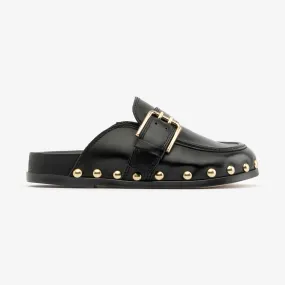 Slipper Nera con Fibbia