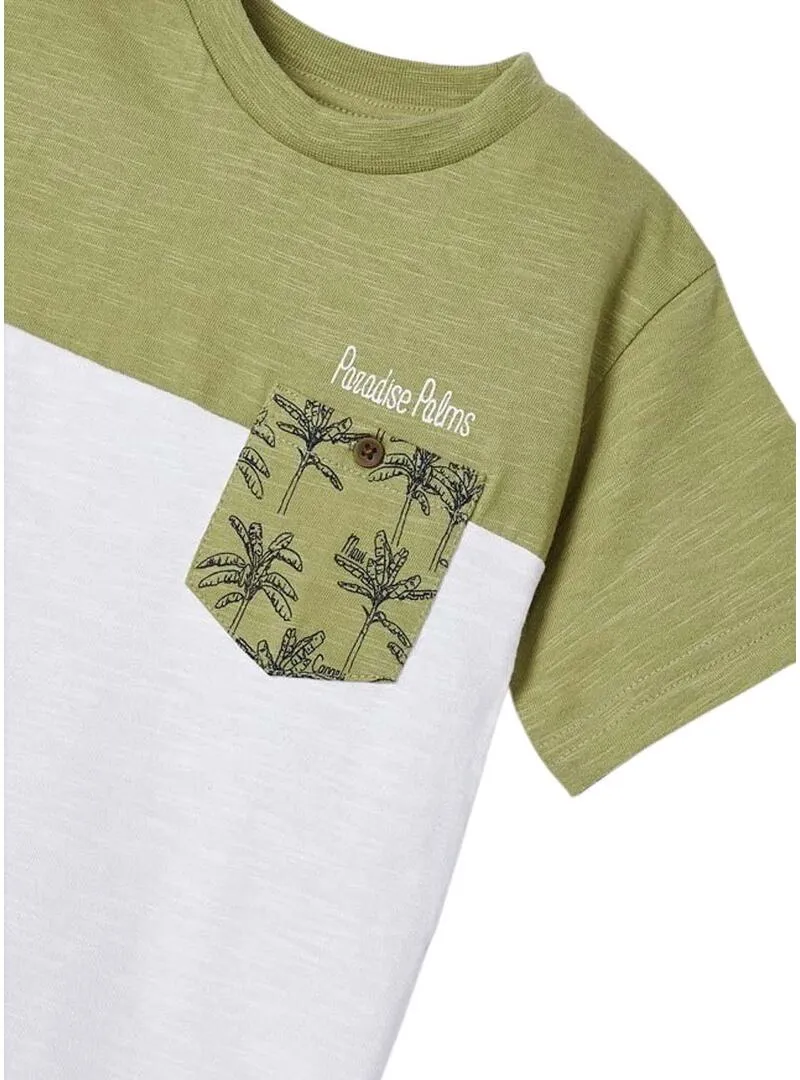 T-Shirt Mayoral Combinata Verde per Bambino