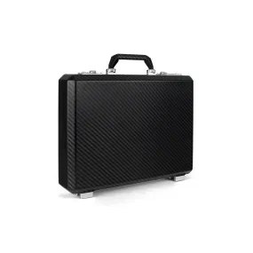 TecknoMonster - Cavok Opaque - Business Case - Valigetta in Fibra di Carbonio e Pelle - Nera - Luxury Collection